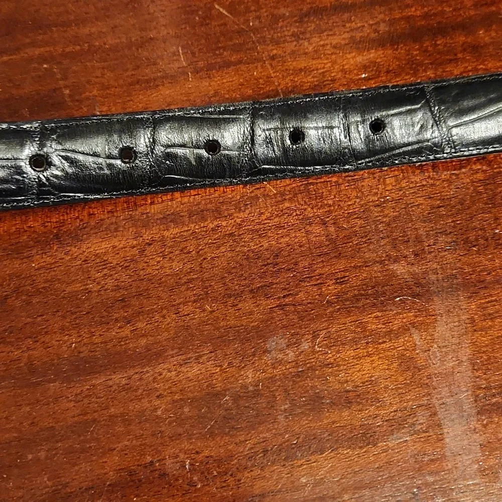 Brighton Black  Belt with Silver & Brass Accents size L - Picture 6 of 10